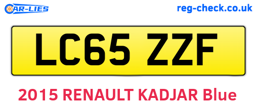 LC65ZZF are the vehicle registration plates.