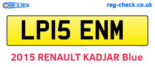 LP15ENM are the vehicle registration plates.