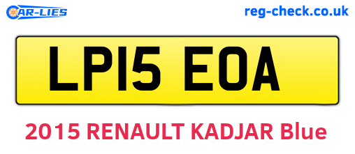LP15EOA are the vehicle registration plates.