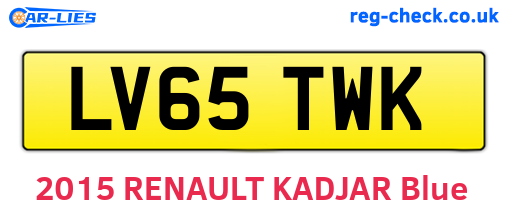 LV65TWK are the vehicle registration plates.