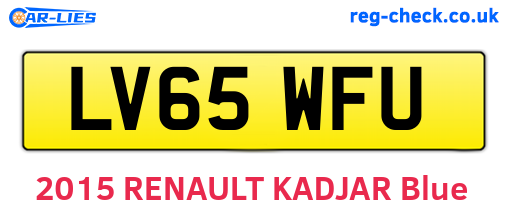 LV65WFU are the vehicle registration plates.