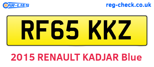 RF65KKZ are the vehicle registration plates.