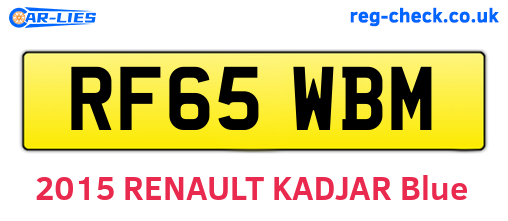 RF65WBM are the vehicle registration plates.