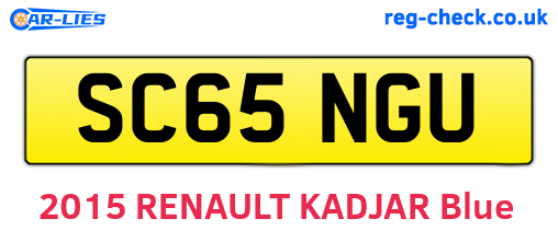 SC65NGU are the vehicle registration plates.