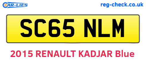 SC65NLM are the vehicle registration plates.
