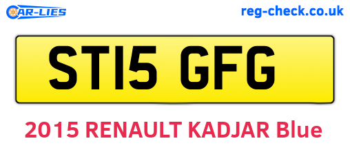 ST15GFG are the vehicle registration plates.
