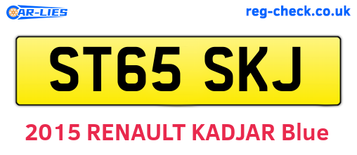 ST65SKJ are the vehicle registration plates.