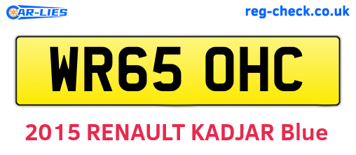WR65OHC are the vehicle registration plates.