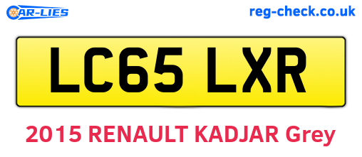 LC65LXR are the vehicle registration plates.