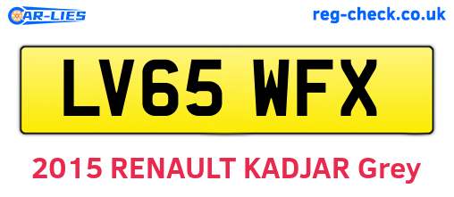 LV65WFX are the vehicle registration plates.