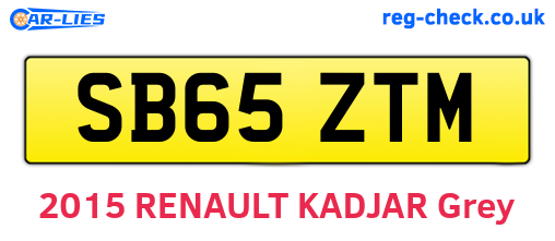 SB65ZTM are the vehicle registration plates.
