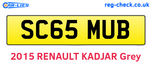 SC65MUB are the vehicle registration plates.