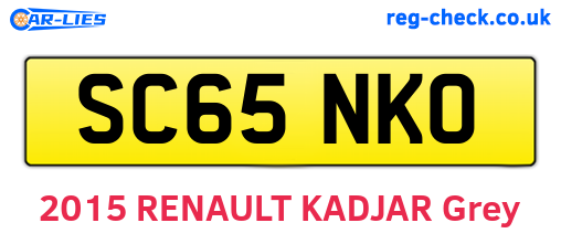 SC65NKO are the vehicle registration plates.