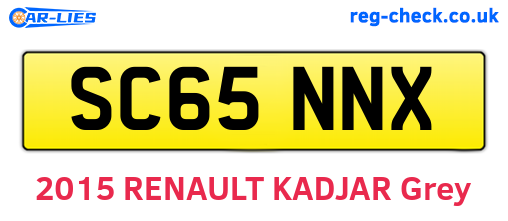 SC65NNX are the vehicle registration plates.