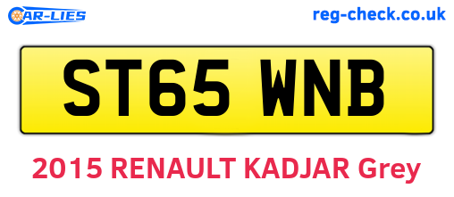 ST65WNB are the vehicle registration plates.