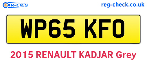 WP65KFO are the vehicle registration plates.