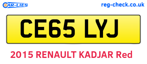 CE65LYJ are the vehicle registration plates.
