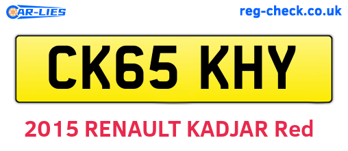 CK65KHY are the vehicle registration plates.