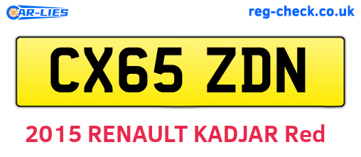 CX65ZDN are the vehicle registration plates.