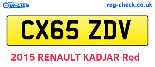 CX65ZDV are the vehicle registration plates.