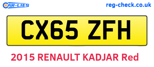 CX65ZFH are the vehicle registration plates.