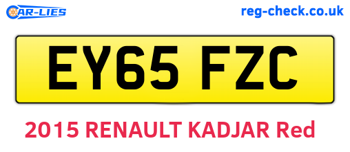 EY65FZC are the vehicle registration plates.