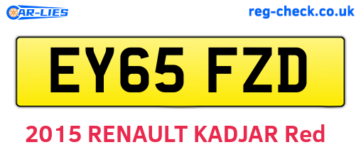 EY65FZD are the vehicle registration plates.