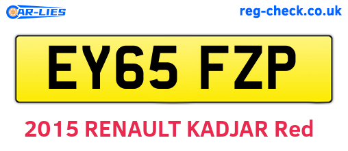 EY65FZP are the vehicle registration plates.