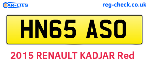 HN65ASO are the vehicle registration plates.