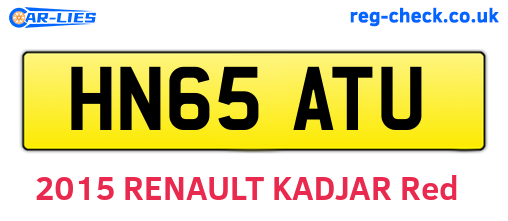HN65ATU are the vehicle registration plates.