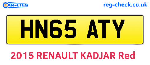 HN65ATY are the vehicle registration plates.