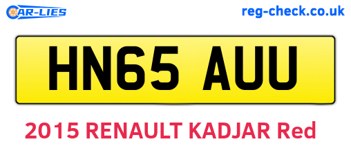 HN65AUU are the vehicle registration plates.