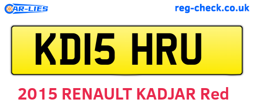 KD15HRU are the vehicle registration plates.