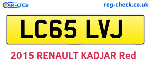 LC65LVJ are the vehicle registration plates.