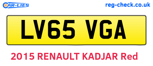 LV65VGA are the vehicle registration plates.