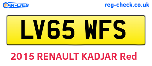 LV65WFS are the vehicle registration plates.