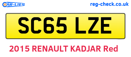 SC65LZE are the vehicle registration plates.