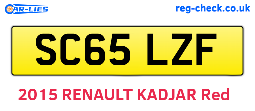 SC65LZF are the vehicle registration plates.