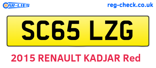 SC65LZG are the vehicle registration plates.