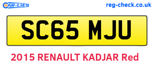 SC65MJU are the vehicle registration plates.