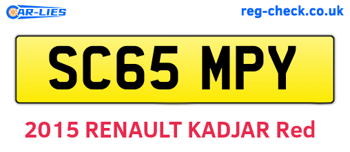 SC65MPY are the vehicle registration plates.