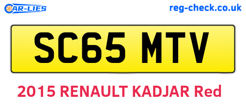 SC65MTV are the vehicle registration plates.