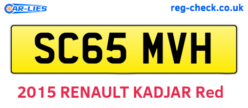 SC65MVH are the vehicle registration plates.