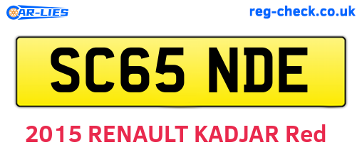 SC65NDE are the vehicle registration plates.