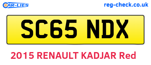 SC65NDX are the vehicle registration plates.