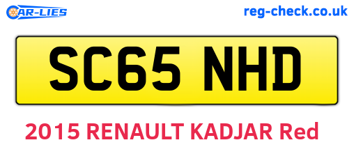SC65NHD are the vehicle registration plates.