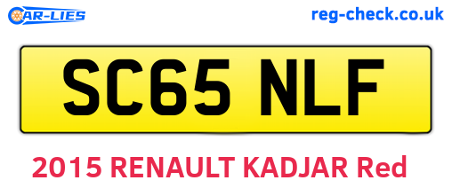 SC65NLF are the vehicle registration plates.