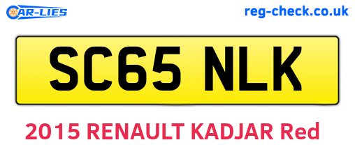 SC65NLK are the vehicle registration plates.