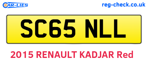 SC65NLL are the vehicle registration plates.