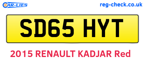 SD65HYT are the vehicle registration plates.